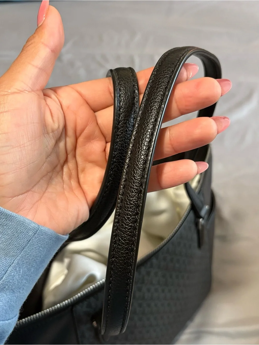 Michael Kors Gray and Black Signature MK Tote